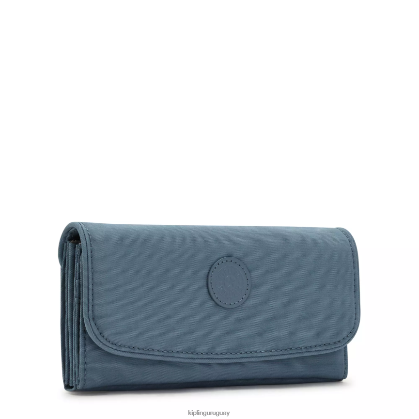 Kipling billetera con broche de dinero H44NB286 cepillo azul mujer carteras y muñequeras