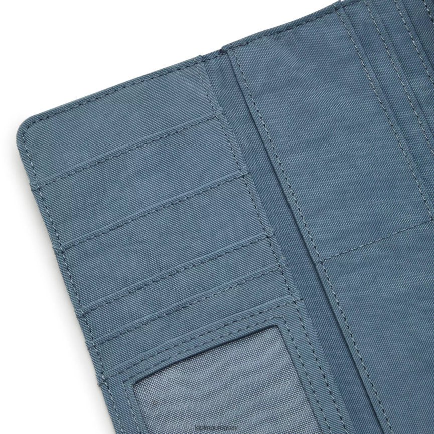 Kipling billetera con broche de dinero H44NB286 cepillo azul mujer carteras y muñequeras