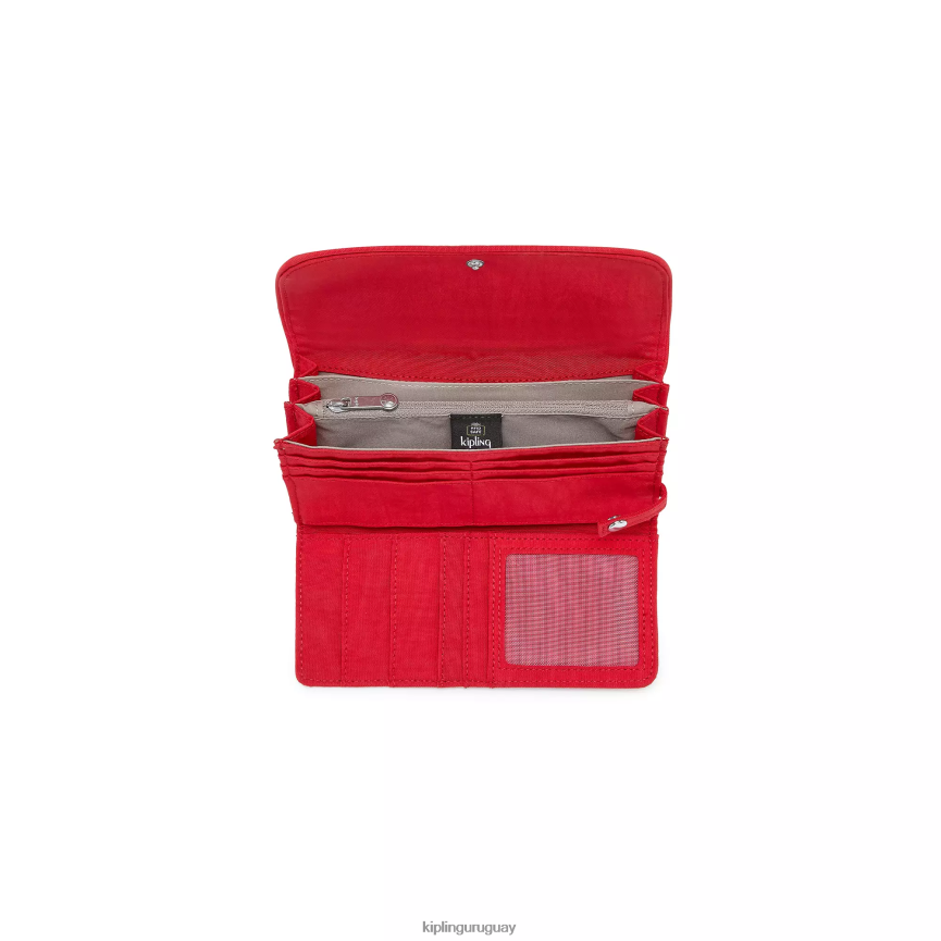 Kipling billetera con broche de dinero H44NB289 colorete rojo mujer carteras y muñequeras