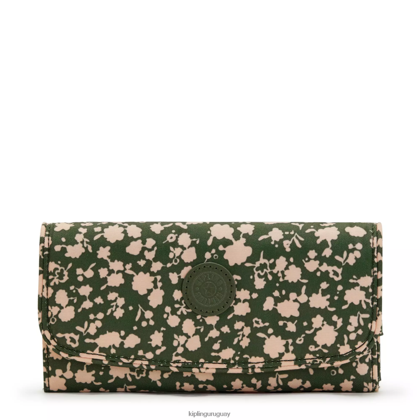 Kipling billetera con estampado Money Land H44NB311 flores frescas mujer carteras y muñequeras