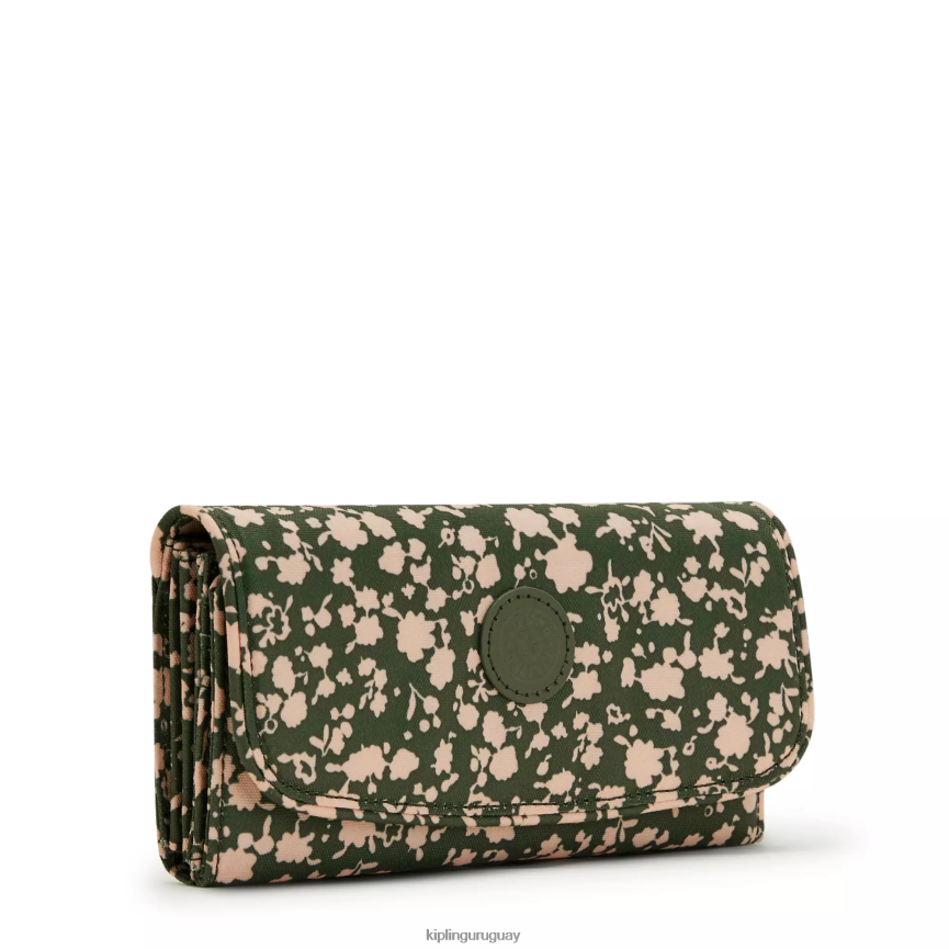 Kipling billetera con estampado Money Land H44NB311 flores frescas mujer carteras y muñequeras