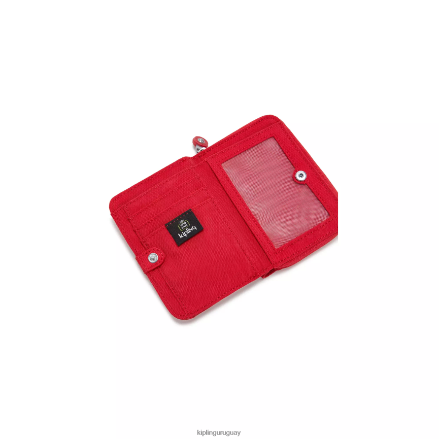 Kipling dinero amor cartera pequeña H44NB302 colorete rojo mujer carteras y muñequeras