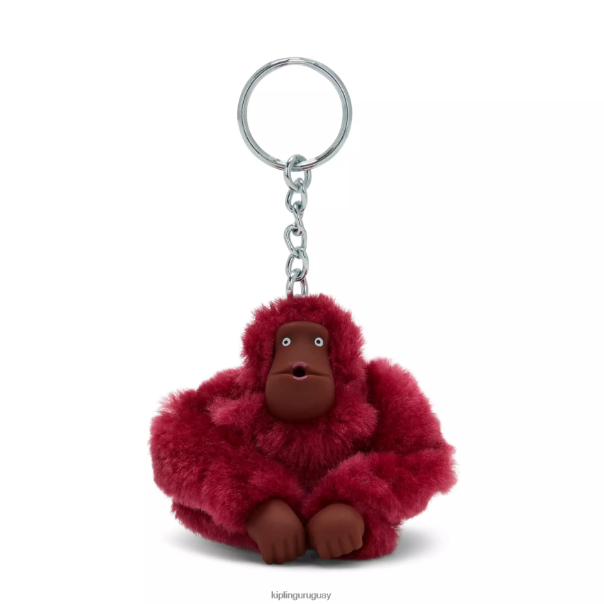 Kipling Sven pequeño mono llavero H44NB677 rojo remolacha mujer llaveros