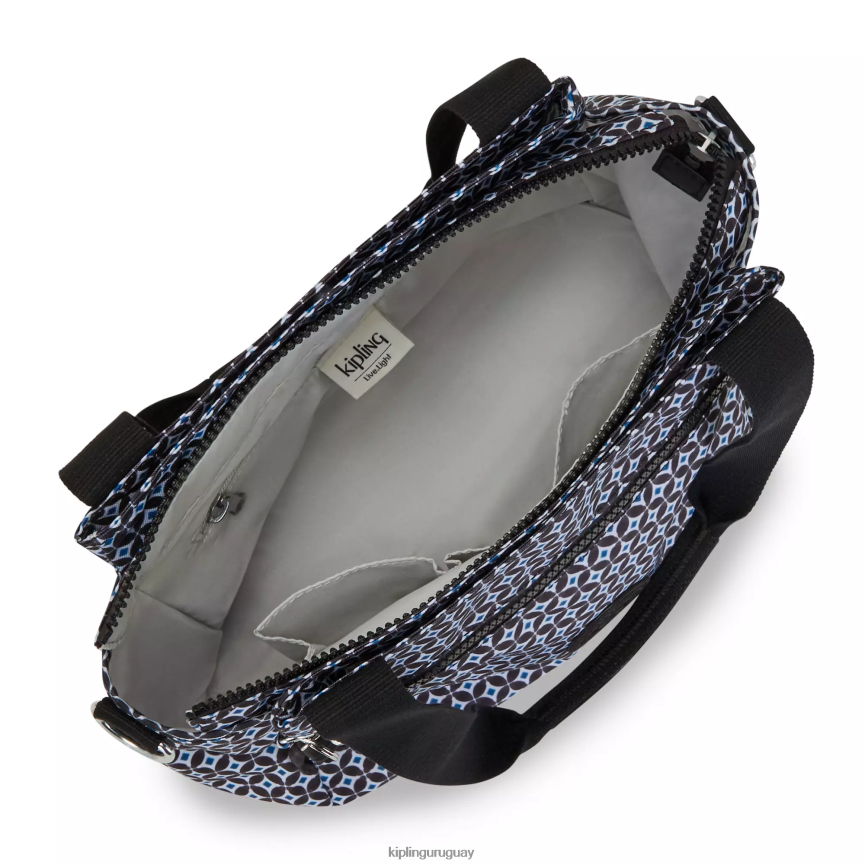 Kipling bolso de hombro elysia estampado H44NB239 azulejo negruzco mujer bolsas de hombro