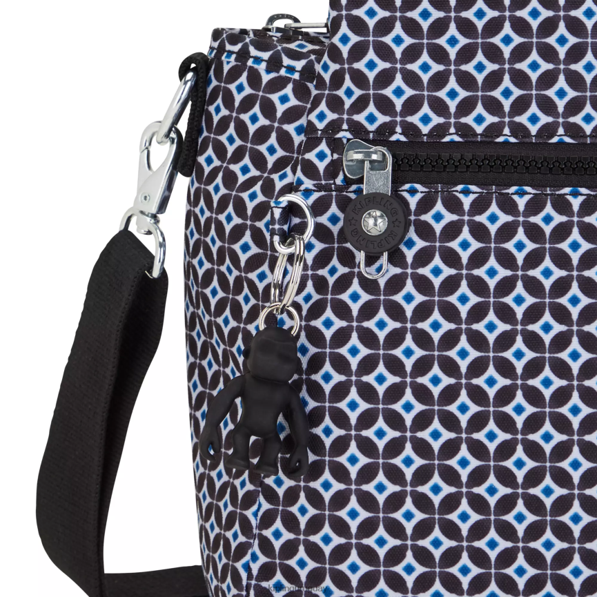 Kipling bolso de hombro elysia estampado H44NB239 azulejo negruzco mujer bolsas de hombro