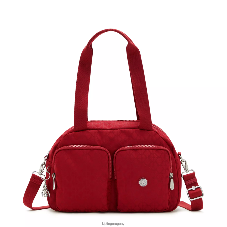 Kipling genial bolsa de hombro defea H44NB199 firma roja mujer bolsas de hombro