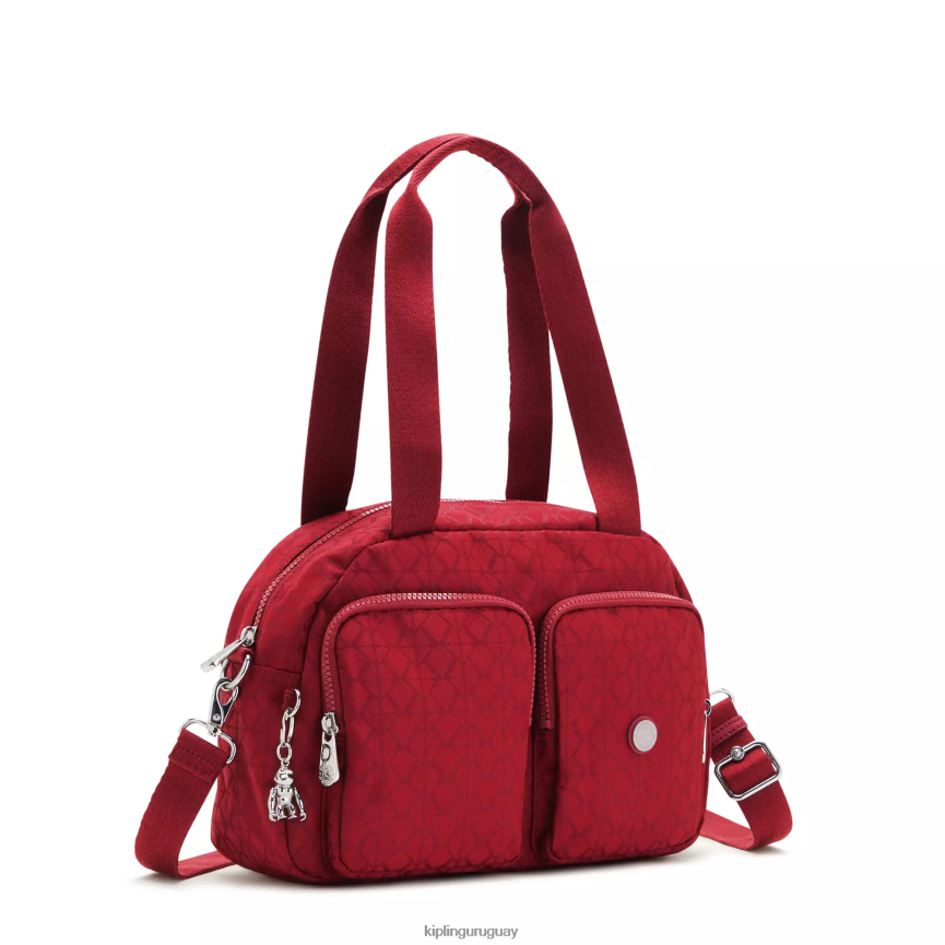 Kipling genial bolsa de hombro defea H44NB199 firma roja mujer bolsas de hombro