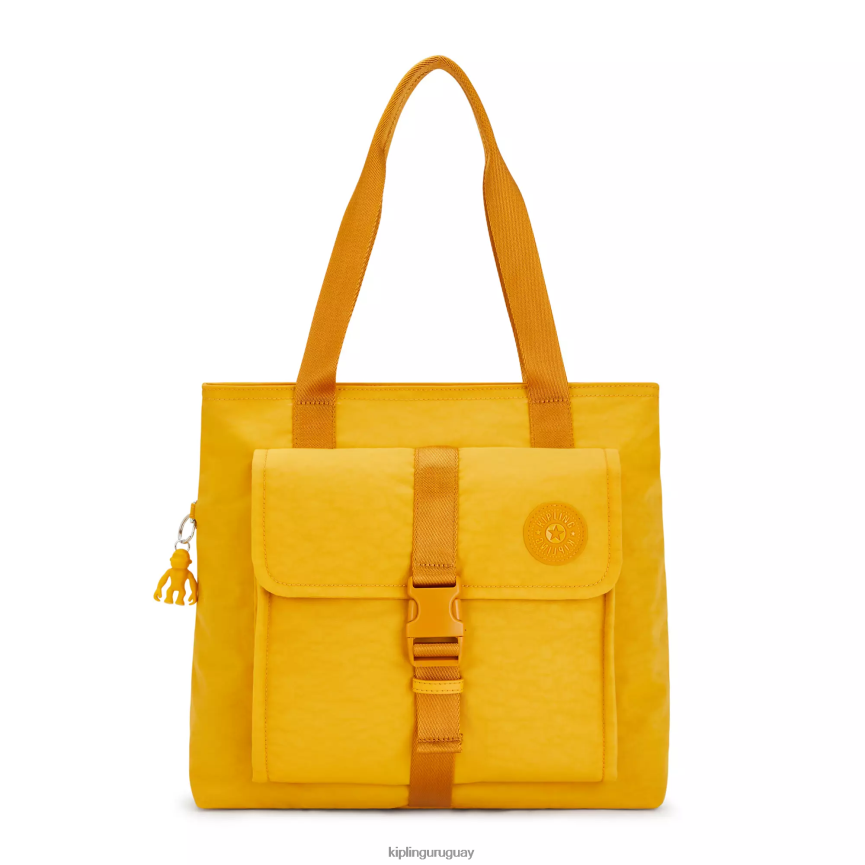Kipling bolsa de asas enzo H44NB264 rápido · amarillo · m mujer bolsas de tela