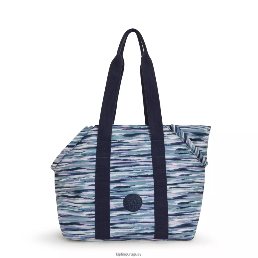 Kipling bolso de mano art m pet H44NB277 rayas de pincel mujer bolsas de tela