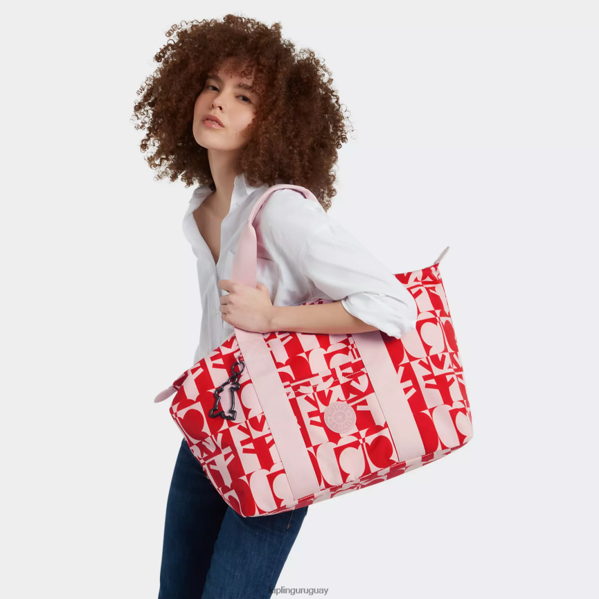 Kipling bolso de mano minju kim mediano H44NB270 impresión múltiple minju mujer bolsas de tela