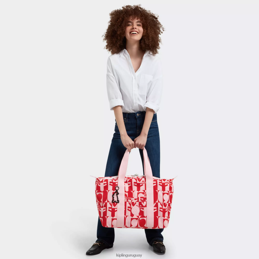Kipling bolso de mano minju kim mediano H44NB270 impresión múltiple minju mujer bolsas de tela
