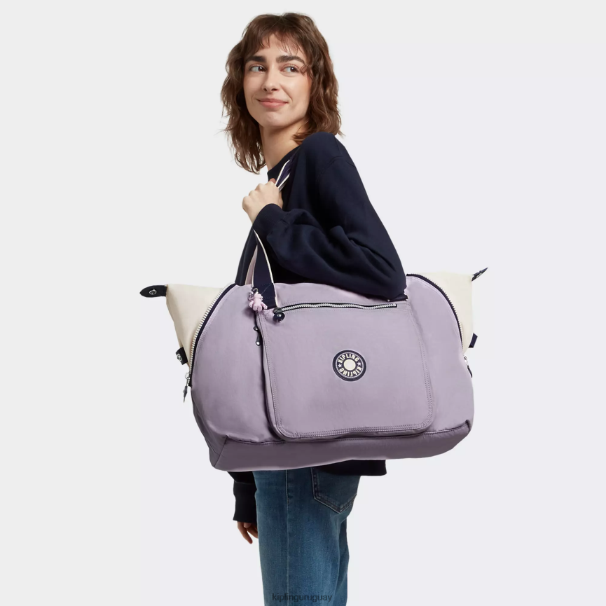 Kipling bolso de mano wellness art m H44NB263 suave bloque lila mujer bolsas de tela