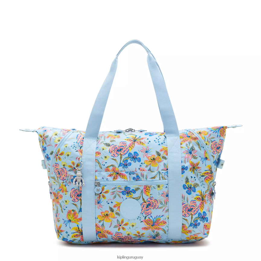 Kipling bolso shopper art mediano estampado H44NB262 flores silvestres mujer bolsas de tela