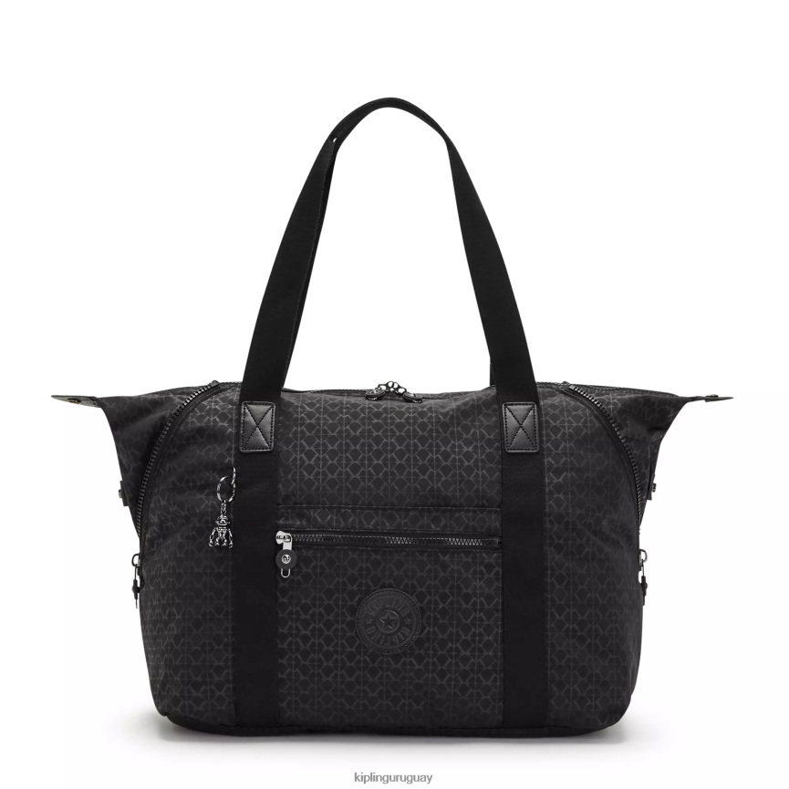 Kipling bolso shopper art mediano estampado H44NB266 firma en relieve mujer bolsas de tela
