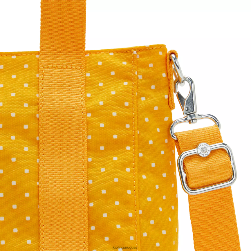 Kipling bolso shopper asseni mini estampado H44NB83 punto suave amarillo mujer bolsas de tela