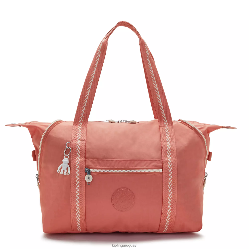 Kipling bolso shopper mediano Art H44NB257 rosa de la vendimia mujer bolsas de tela