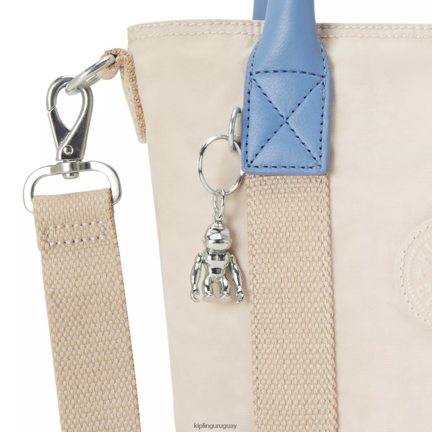 Kipling bolso shopper pequeño ángel H44NB62 arena clara m mujer bolsas de tela