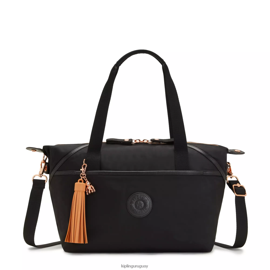 Kipling bolso tote para portátil de 17" organizado por el arte H44NB278 rosa negro mujer bolsas de tela