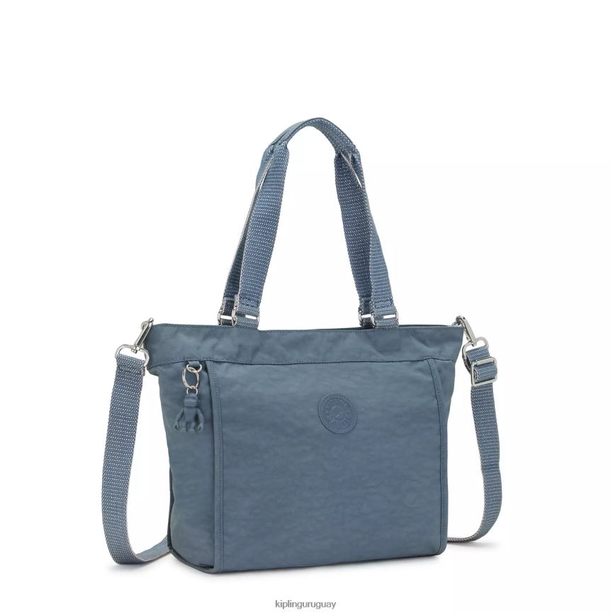Kipling nuevo bolso shopper pequeño H44NB274 cepillo azul mujer bolsas de tela