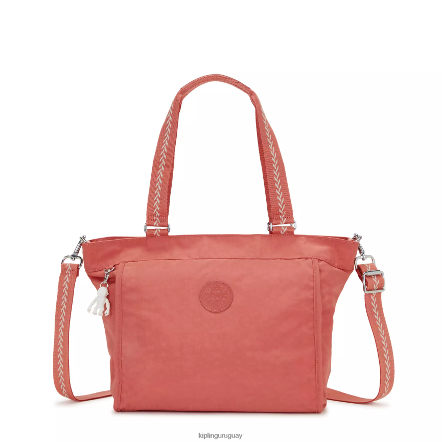 Kipling nuevo bolso shopper pequeño H44NB276 rosa de la vendimia mujer bolsas de tela