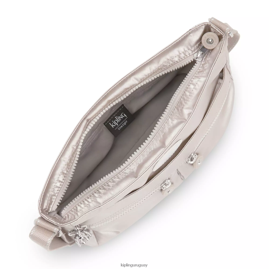 Kipling bandolera angie metalizada H44NB231 resplandor metalico mujer bolsos cruzados