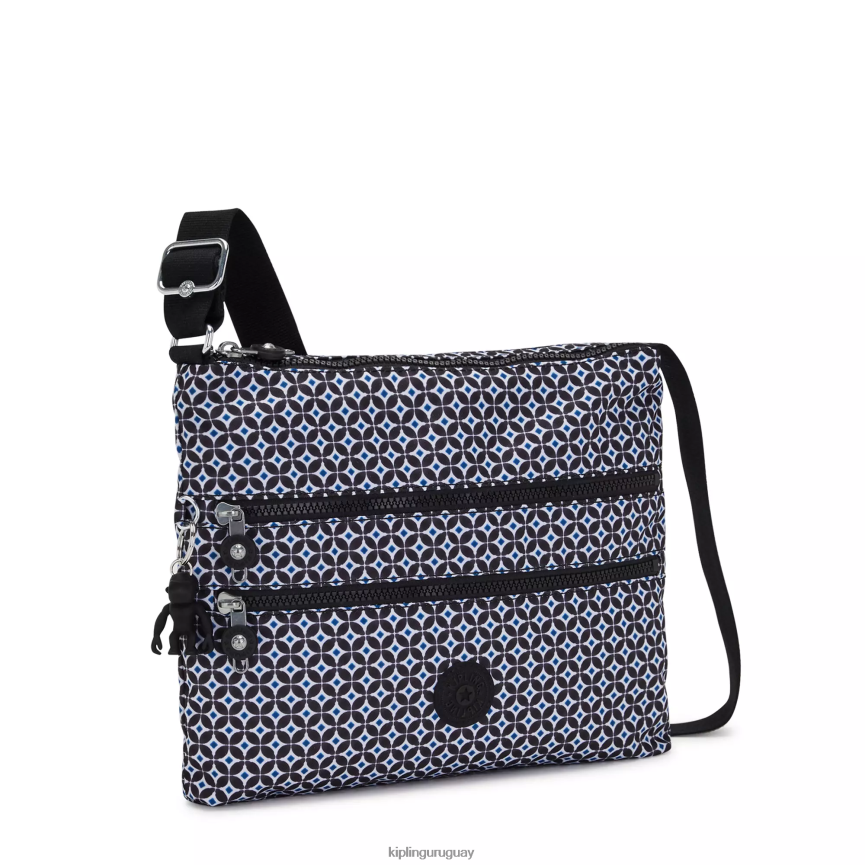 Kipling bolsa crossbody alvar estampada H44NB145 azulejo negruzco mujer bolsos cruzados