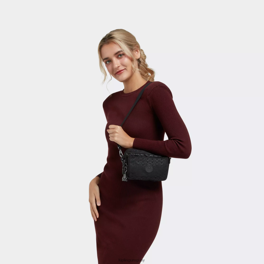 Kipling bolsa crossbody convertible abanu con múltiples estampados H44NB188 firma en relieve mujer bolsos cruzados