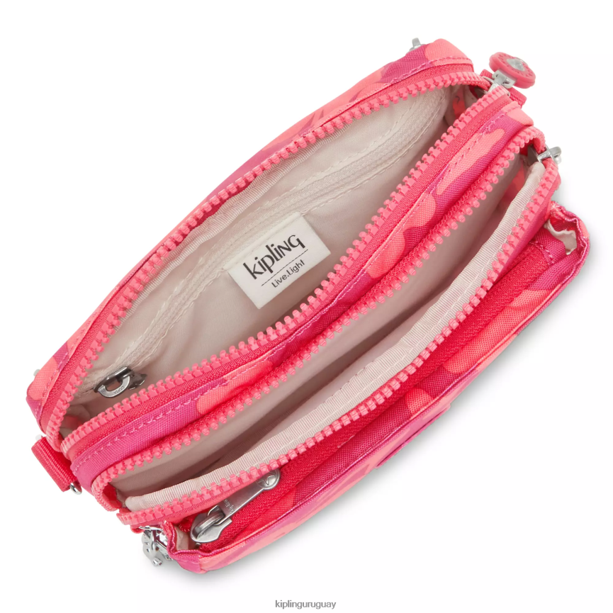 Kipling bolsa crossbody convertible abanu con múltiples estampados H44NB320 flor de coral mujer bolsos cruzados