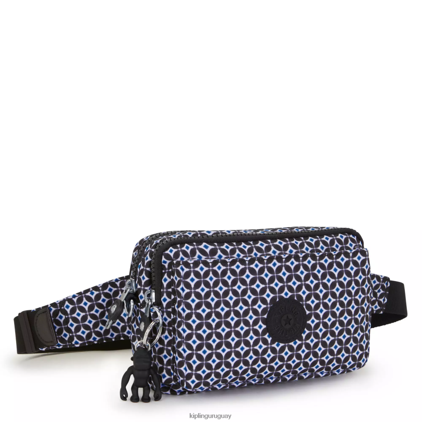 Kipling bolsa crossbody convertible abanu con múltiples estampados H44NB322 azulejo negruzco mujer bolsos cruzados