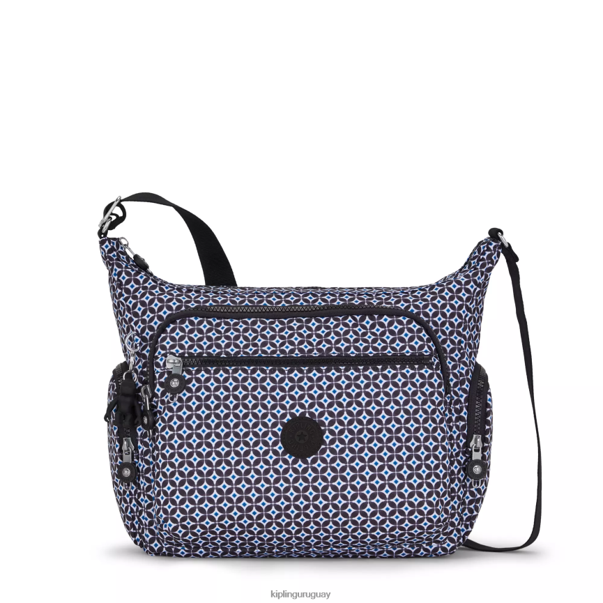 Kipling bolsa crossbody gabbie estampada H44NB142 azulejo negruzco mujer bolsos cruzados