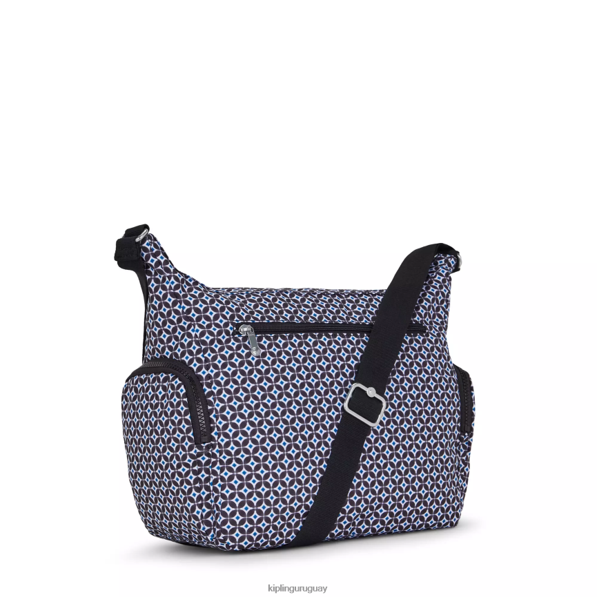 Kipling bolsa crossbody gabbie estampada H44NB142 azulejo negruzco mujer bolsos cruzados