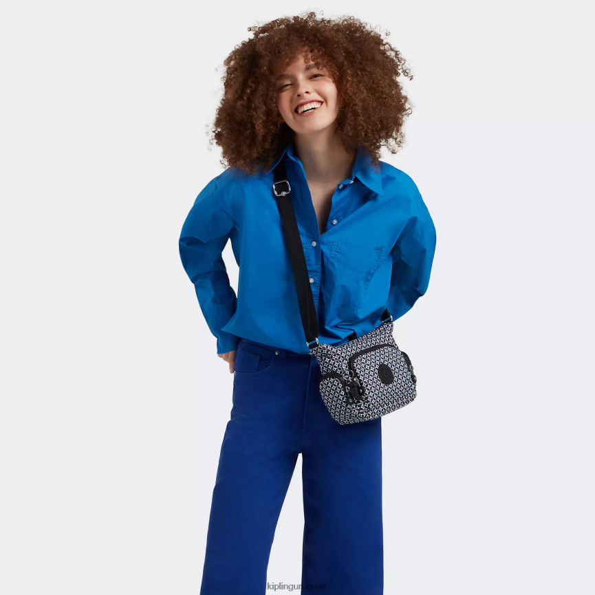Kipling bolsa crossbody gabbie mini estampada H44NB140 azulejo negruzco mujer bolsos cruzados