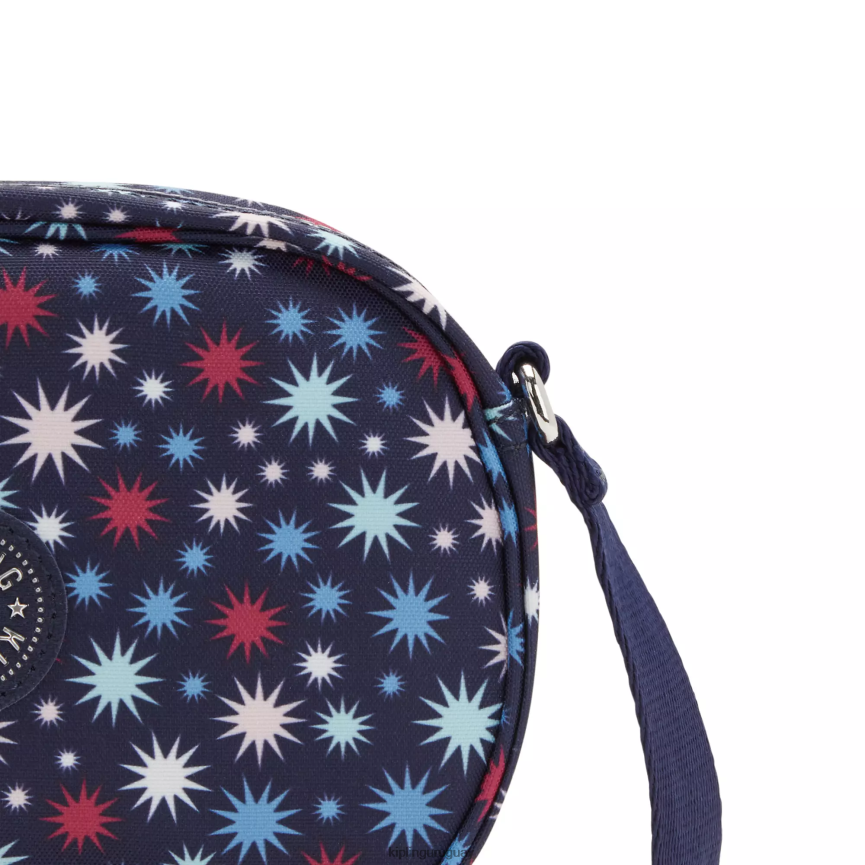 Kipling bolsa crossbody gema estampada H44NB220 estrellas funky mujer bolsos cruzados