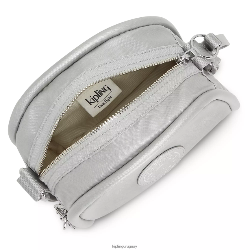 Kipling bolsa crossbody jesper metalizada H44NB205 metálico brillante mujer bolsos cruzados