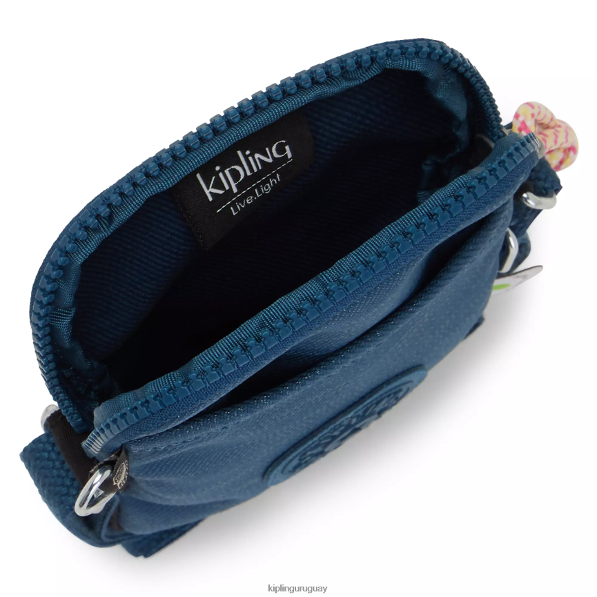 Kipling bolso cruzado para teléfono Tally H44NB182 verde azulado tejido mujer bolsos cruzados