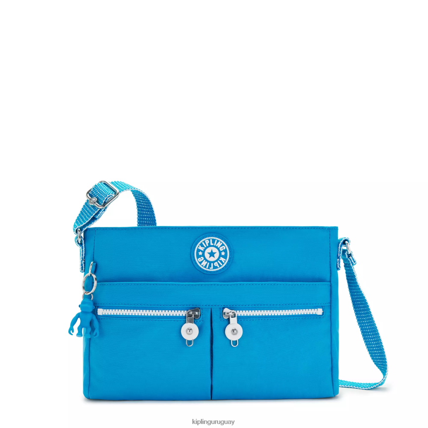 Kipling nuevo bolso bandolera angie H44NB170 azul ansioso mujer bolsos cruzados
