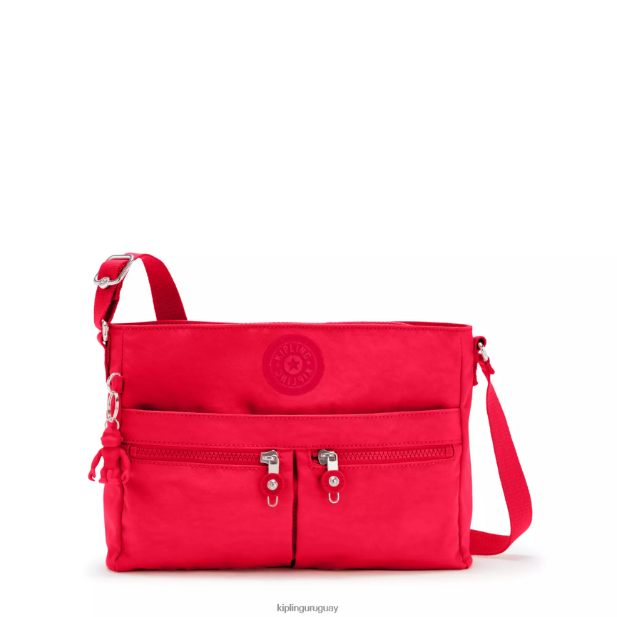 Kipling nuevo bolso bandolera angie H44NB171 colorete rojo mujer bolsos cruzados