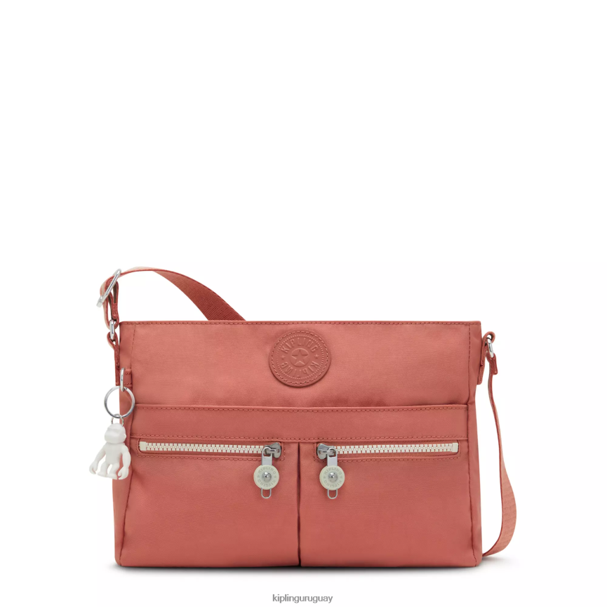 Kipling nuevo bolso bandolera angie H44NB172 rosa de la vendimia mujer bolsos cruzados