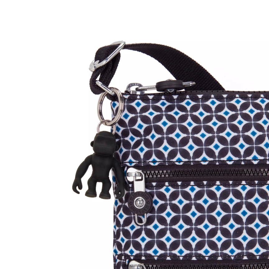 Kipling bolso bandolera mini keiko estampado H44NB8 azulejo negruzco mujer minibolsos