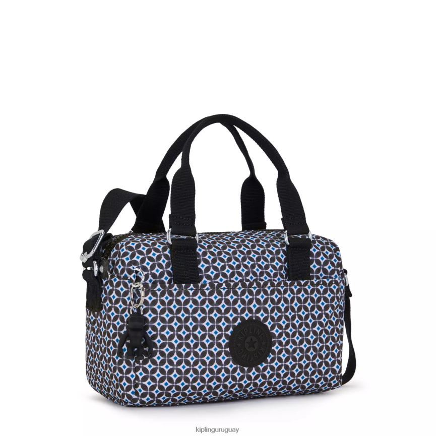 Kipling bolso de mano folki mini estampado H44NB1 azulejo negruzco mujer minibolsos