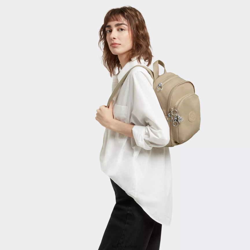 Kipling mini mochila delia H44NB368 beige natural mujer minibolsos
