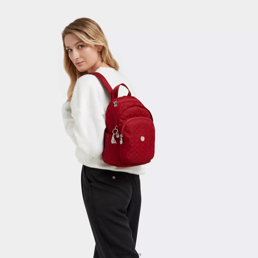 Kipling mini mochila delia H44NB387 firma roja mujer minibolsos