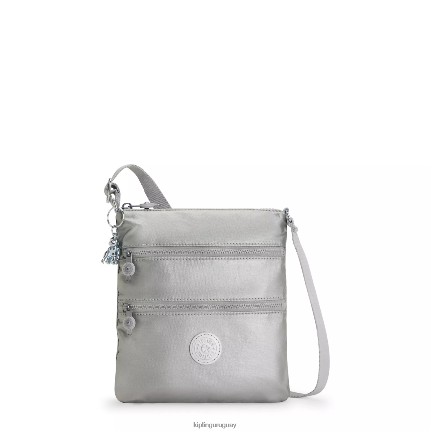 Kipling minibolso bandolera keiko metalizado H44NB96 metálico brillante mujer minibolsos