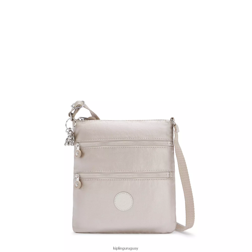 Kipling minibolso bandolera keiko metalizado H44NB98 resplandor metalico mujer minibolsos