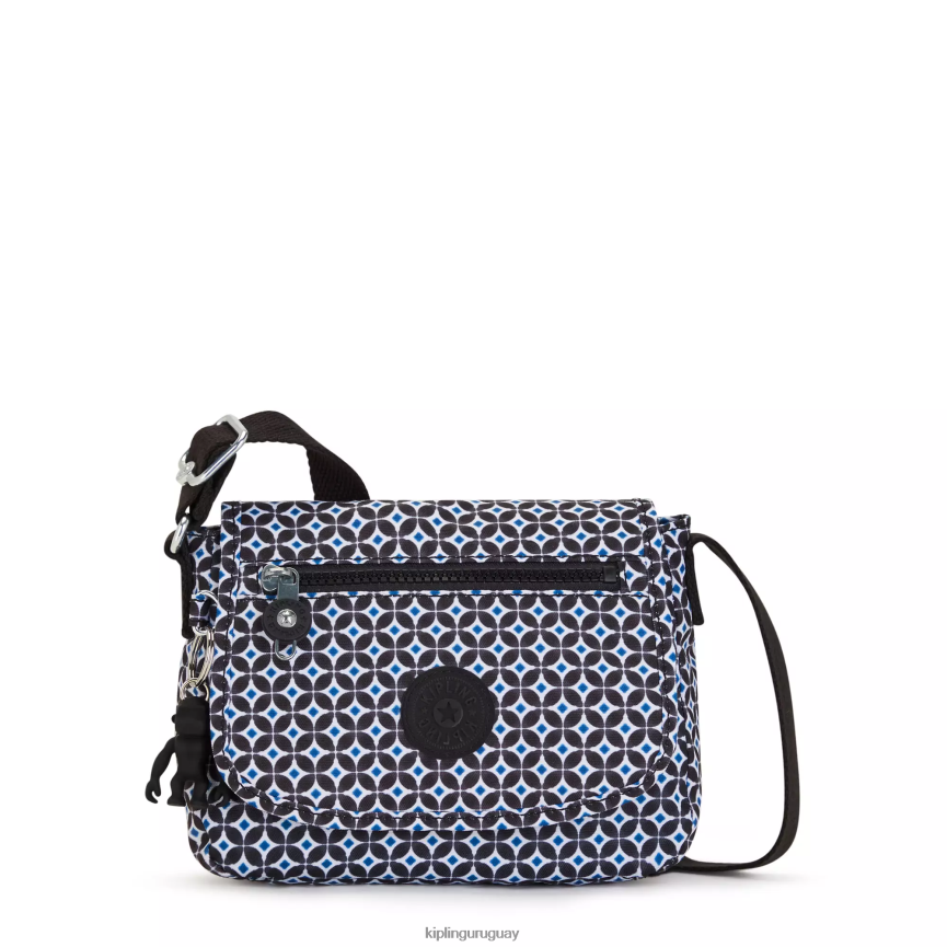 Kipling minibolso bandolera sabian estampado H44NB13 azulejo negruzco mujer minibolsos