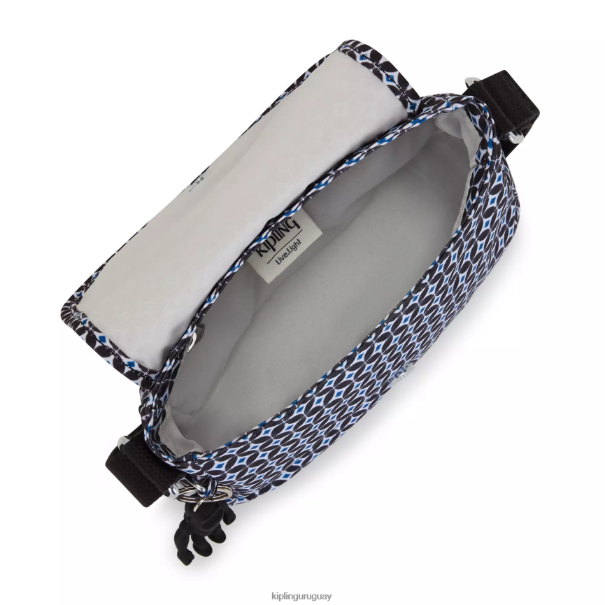 Kipling minibolso bandolera sabian estampado H44NB13 azulejo negruzco mujer minibolsos