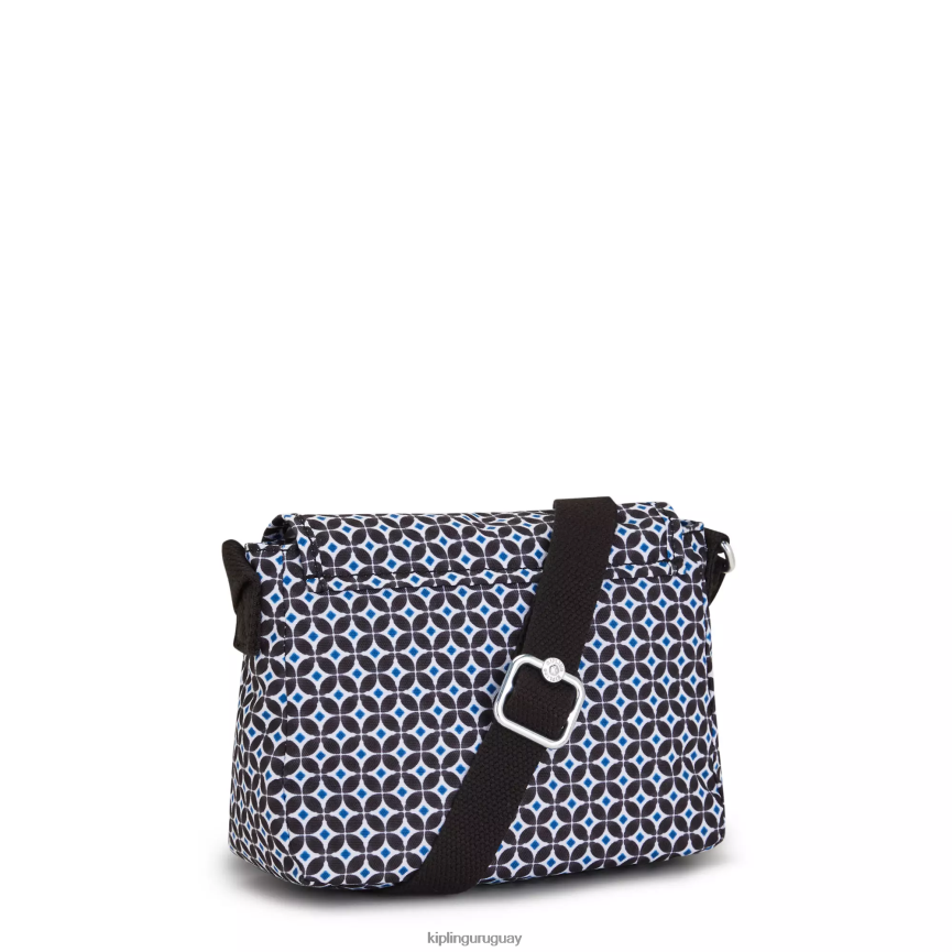Kipling minibolso bandolera sabian estampado H44NB13 azulejo negruzco mujer minibolsos