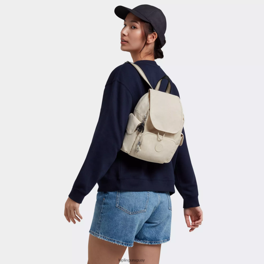 Kipling minimochila city pack H44NB417 arena clara mujer minibolsos