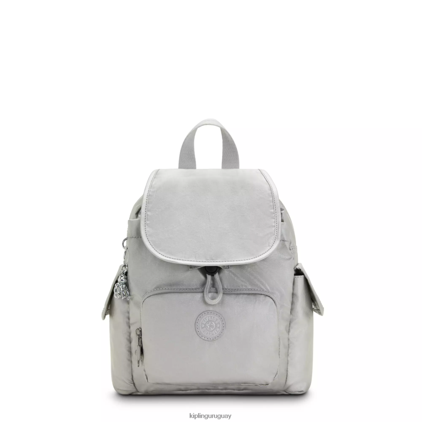 Kipling minimochila metalizada city pack H44NB388 metálico brillante mujer minibolsos