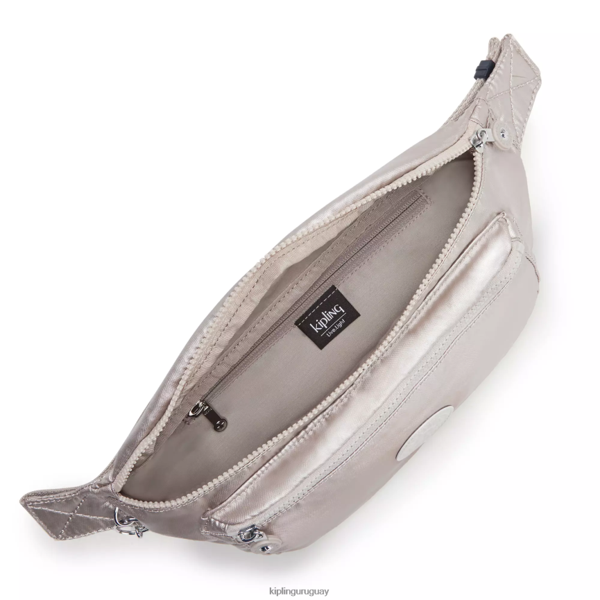Kipling riñonera metalizada extra grande yasemina H44NB285 resplandor metalico mujer paquete de cintura